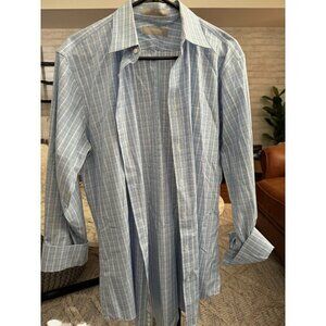 Nordstrom Wrinkle Free Traditional Fit NonIron Checked Button Down Shirt Size 16
